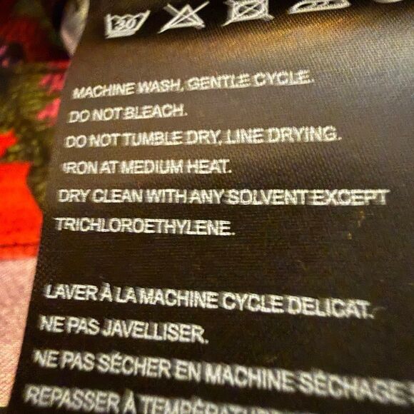 NWT Farm Rio Lily’s Garden Bell Bottom Flare Viscose Floral Pants Size M - Picture 7 of 7